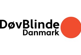 Logo DøvBlinde Danmark med rød prik i midten